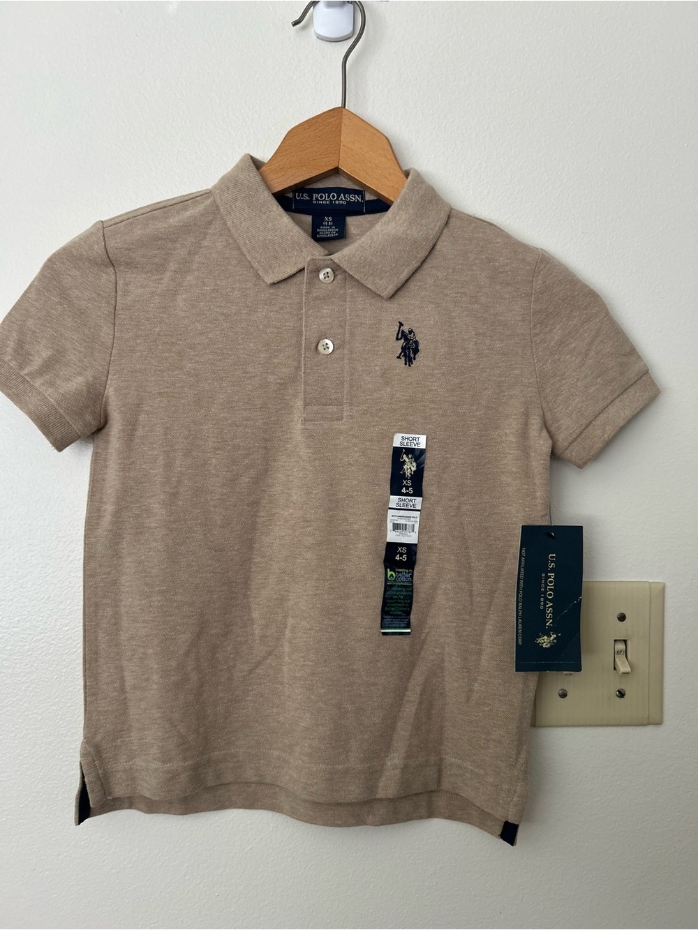 U.S. Polo Brown Polo Shirt (size: XS 4-5)